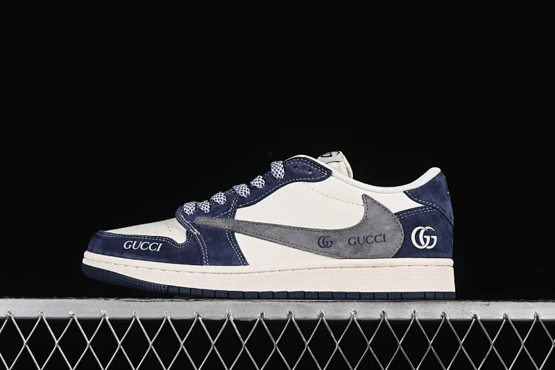 All categories Air Jordan Jordan series basketball shoes Air Jordan 1 Low High-end customized low-top sneakers Travis Scott x Fragment Design x Air Jordan 1 Low OG SP AJ1 Joe 1 Gucci joint-off-white dark blue suede low-top cultural casual sneakers XY2688-109